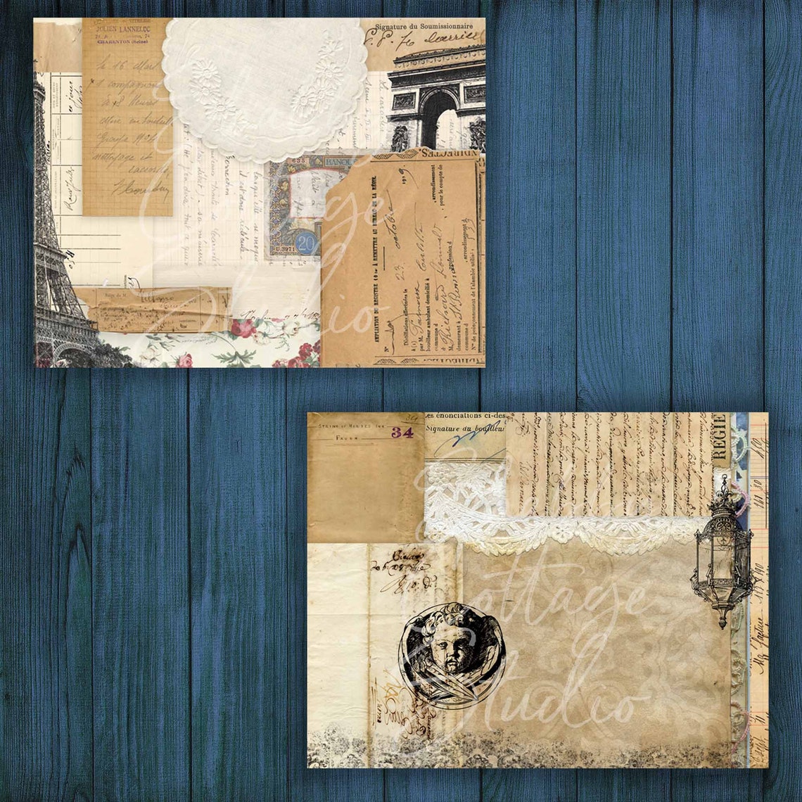 Ephemera Collage Papers 3 - Printable Paper Pack - Instant Digital ...