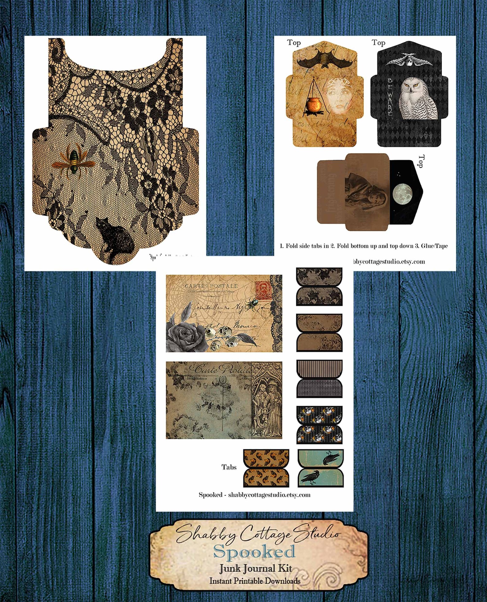 Halloween Junk Journal Kit - Halloween Ephemera - Digital Download- All ...