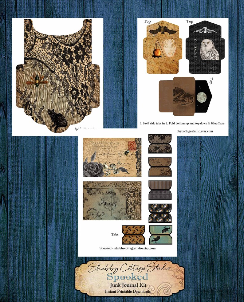 Pode incluir: Kit de di&aacute;rio de sucata imprim&iacute;vel com um tema de Halloween assustador. O kit inclui uma variedade de pap&eacute;is, etiquetas e enfeites com imagens de corujas, morcegos, aranhas e outras criaturas assustadoras. O kit tamb&eacute;m inclui instru&ccedil;&otilde;es sobre como montar o di&aacute;rio.