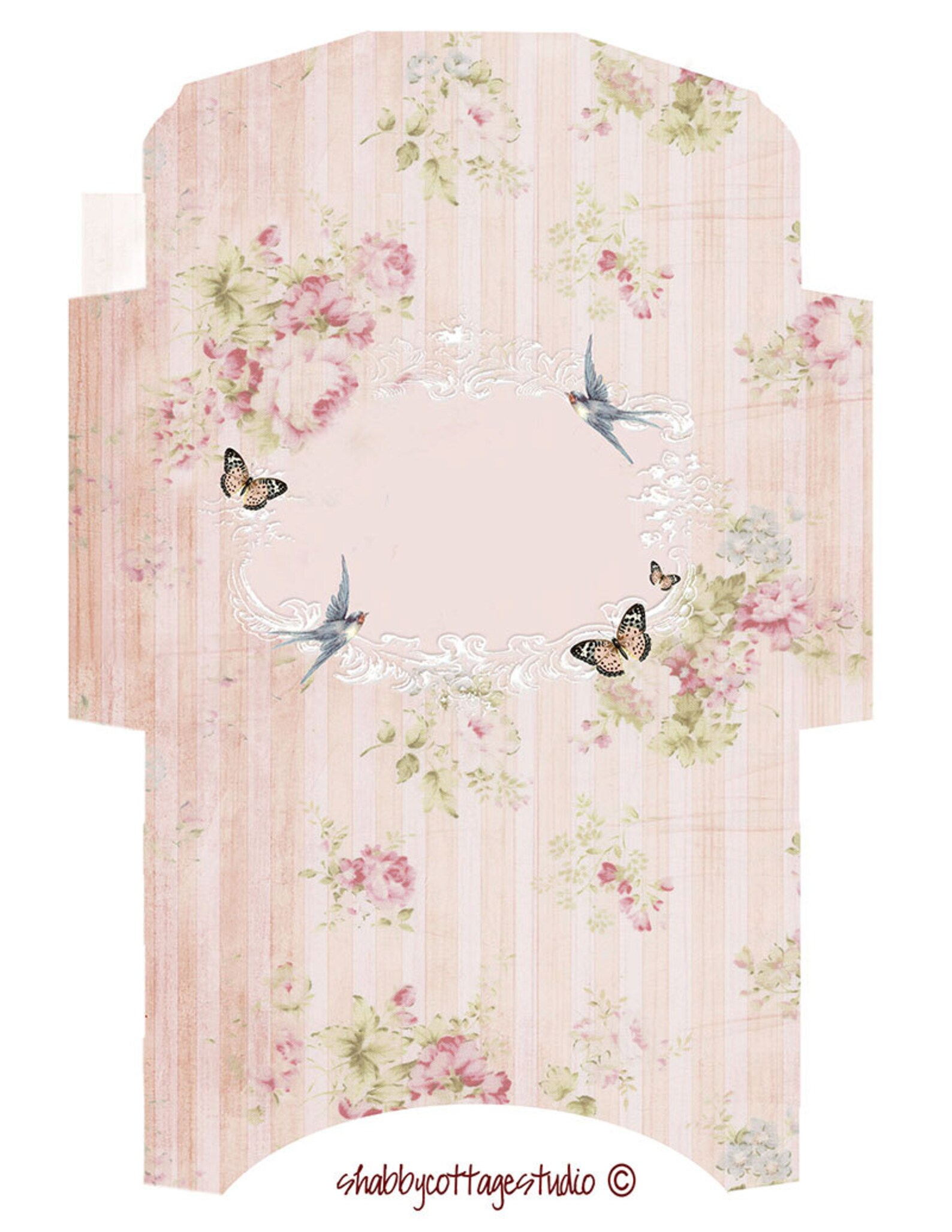 Butterflies and Birds - Digital Download - Printable Envelope and Card ...