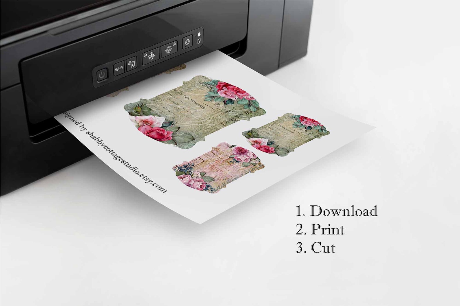 Ribbon - Lace - Thread - Button Keeper Card Instant Digital Download ...