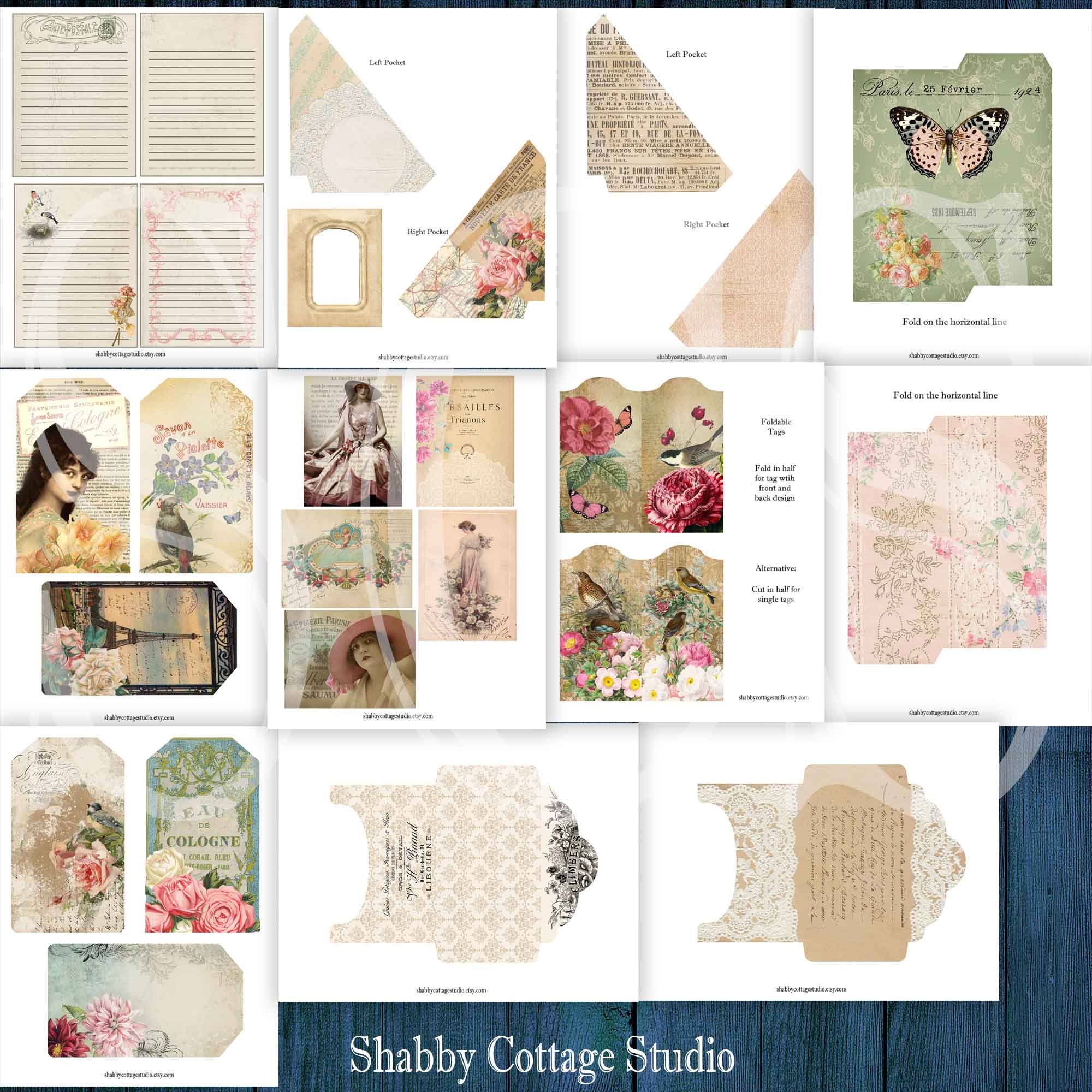 Digital Junk Journal Kit - Instant Download- Printable Journal Kit ...