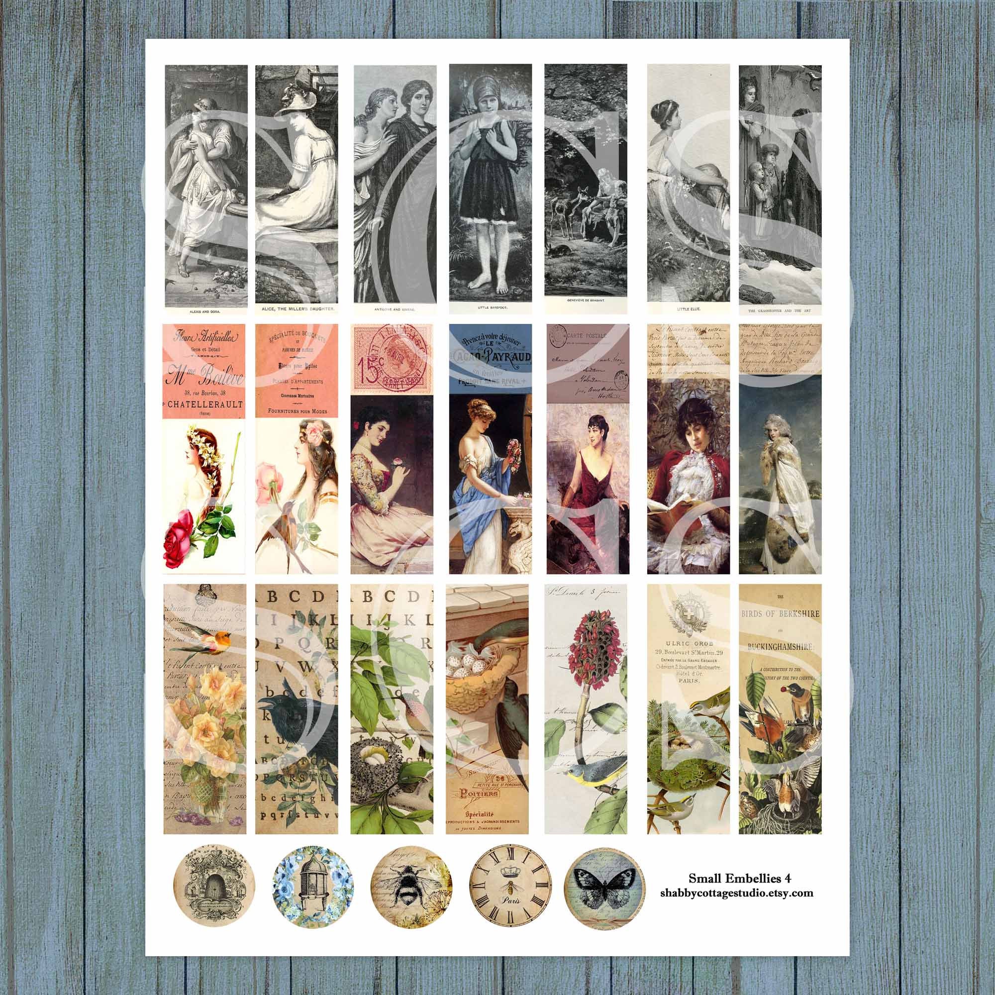 Digital Journal Embellishments - Ephemera for Junk Journals - Collage ...