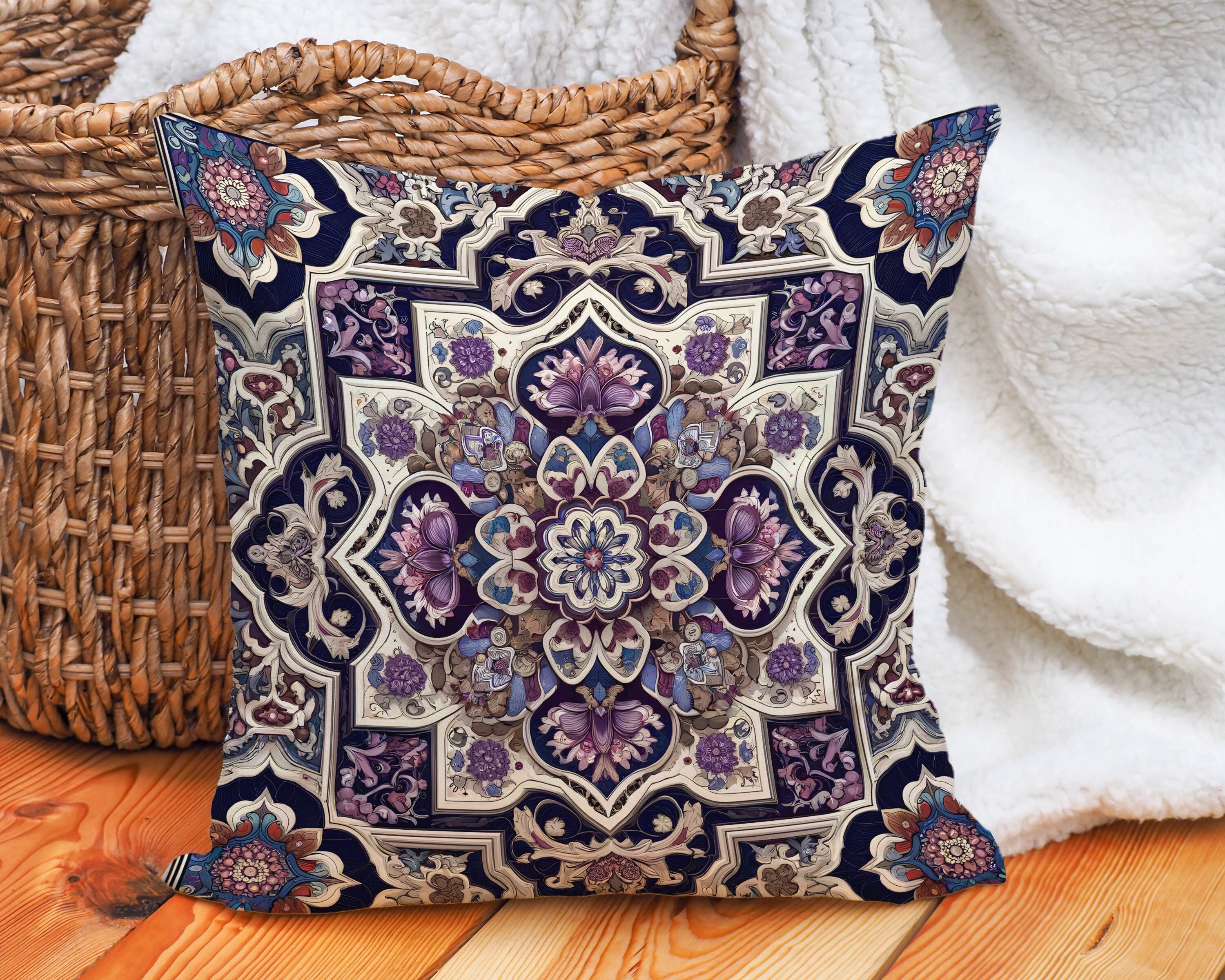 Purple and silver throw pillows sales