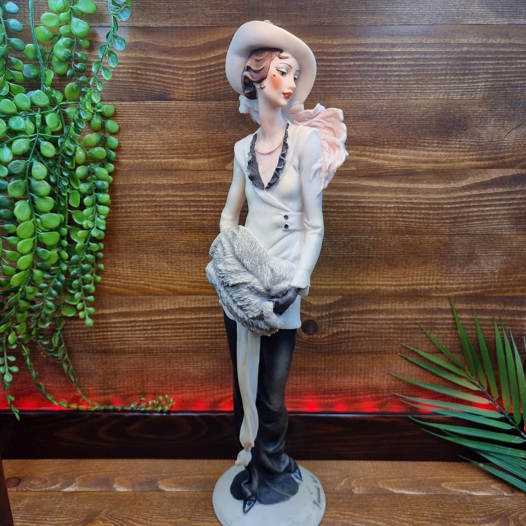Giuseppe Armani Figurine: Vintage Lady With Muff, Florence