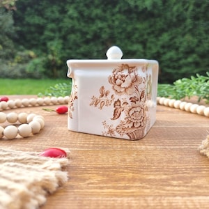 Clarice Cliff Teekanne Royal Staffordshire Burslem Geschirr, 1940 englische Keramik