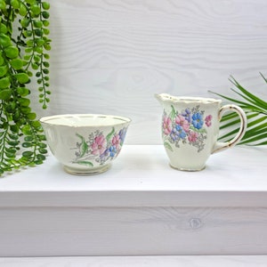 Foley Bone China Milk Jug And Sugar Bowl Antique Made 1920s England