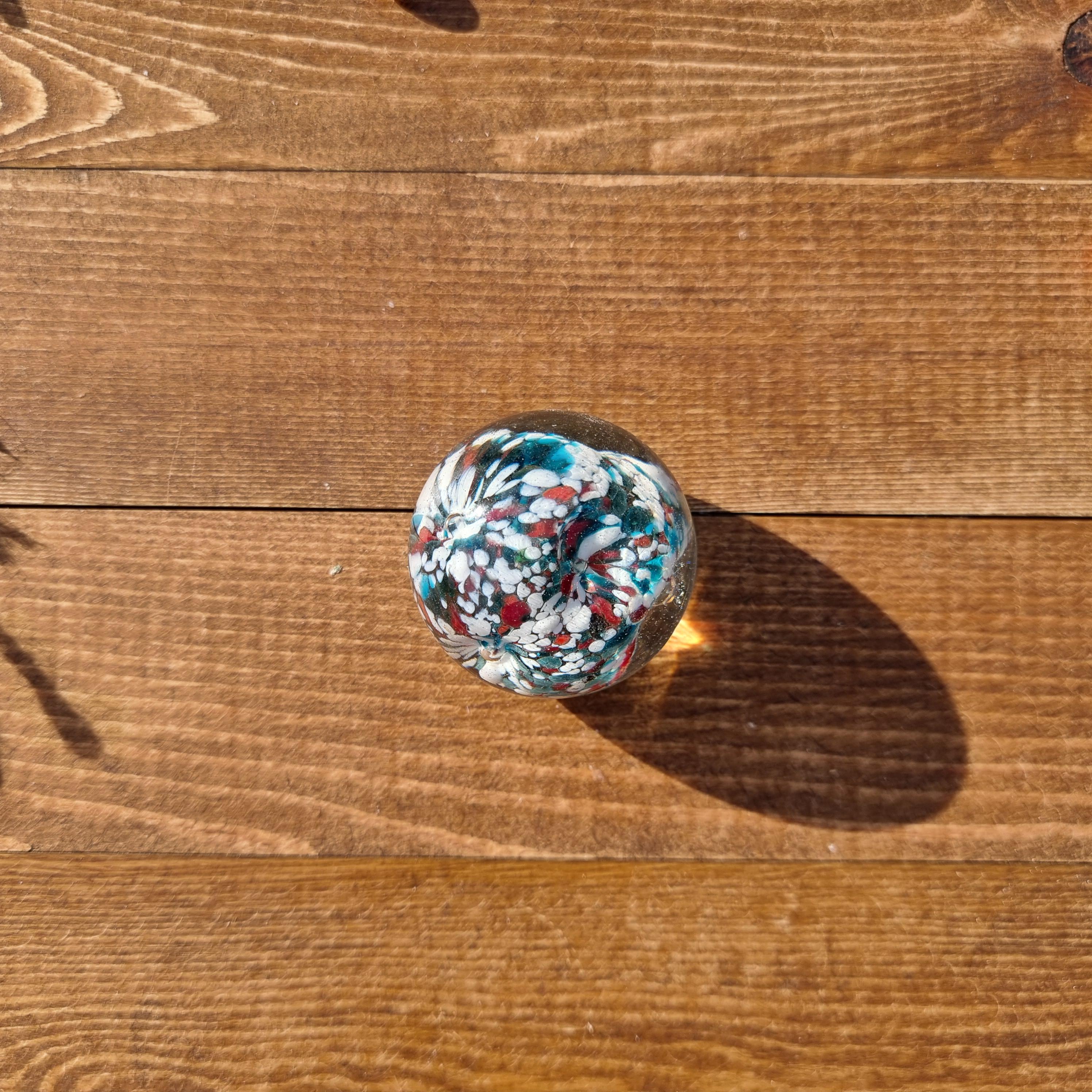 Vintage Glass Paperweight Multicoloured, Murano Style, Flower Colour ...