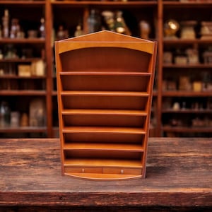 Vintage Wooden Wall Unit With Shelves And Draws, Storage Solutions, Wall Hung Or Table Top