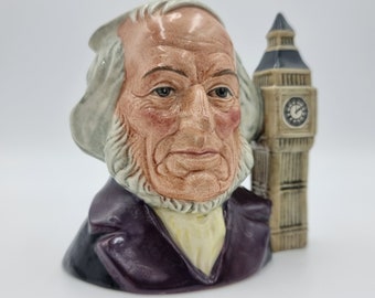 Royal Doulton Toby Jug John Doulton Vintage Miniature D6656 International Collectors Club 2 O&#39;clock Version, Antique Home Decor Gift