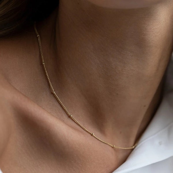 Gold/Silver Simple Chain Choker | Simple Neckless | Elegant Jewellery | Gift For Her | Classy Simplistic Neck Piece