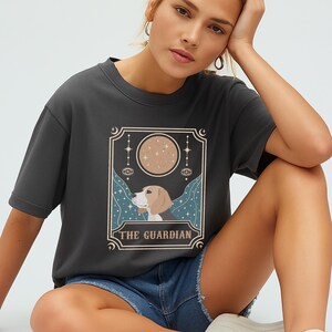 Beagle Portrait Tarot Card style Unisex T-shirt for pet owner, Personalized tshirt, Custom gift