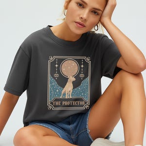 Camiseta unisex con estampado de cartas del Tarot estilo Pit Bull para dueños de mascotas