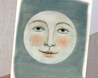 peaceful moon - notecard