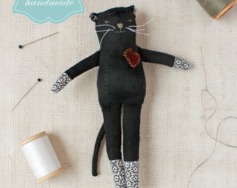 cat doll sewing pattern : mr. socks