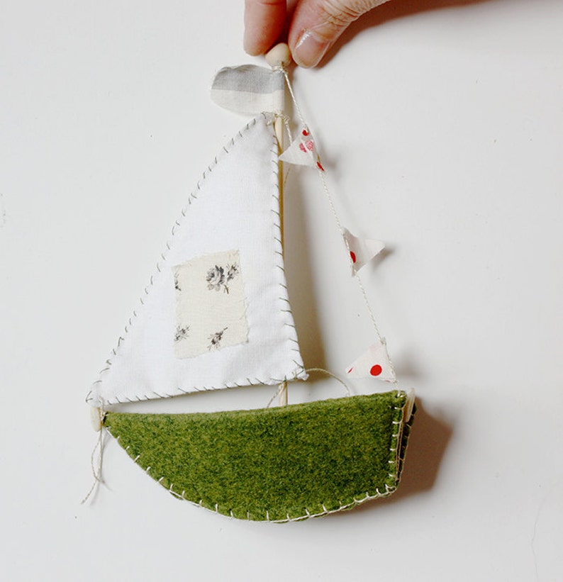 Little felt boats a sewing pattern Etsy