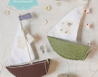 little felt boats : a sewing pattern