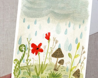 april showers - notecard