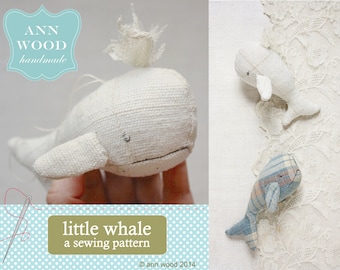 whale ornament :  sewing pattern