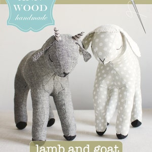 a sewing pattern : sleepy lamb and goat