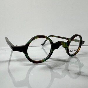 Anglo American Groucho Green Camouflage Optical Small Round Preppy Glasses Frames / Eyeglasses - HYBG