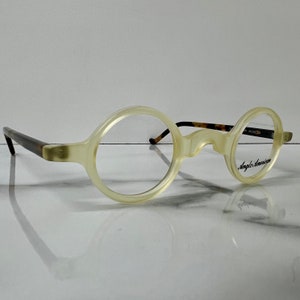 Anglo American Groucho Clear & Brown Tortoise Shell Optical Small Round Preppy Glasses Frames / Eyeglasses - OP31/AH