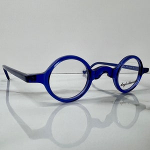 Anglo American Groucho Blue Optical Small Round Preppy Glasses Frames / Eyeglasses - TR20