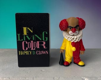 Homey D. Clown Figure – In Living Color Collectible w/ Custom Display Case – 4 Inch Retro Comedy Icon