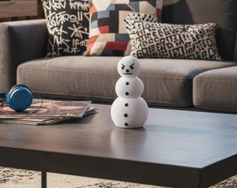 Snowman Collectible Figure | Jeezy Inspired Winter Decor | Angry Snowman Display