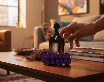 Pick Comb Wall & Tabletop Decor – Digable Planets Hip-Hop Hair Pick Art