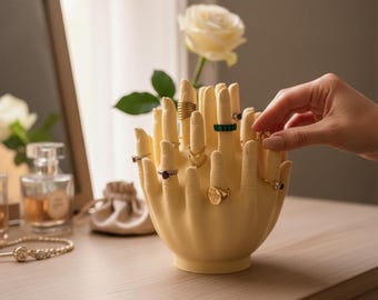 Jewelry Ring Holder | Sculpture | Hand Ring Holder | Multi Finger