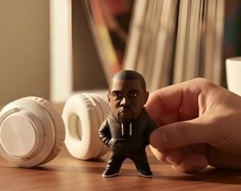 Kanye Mini Hip-Hop Legend Figure – 4” 3D Printed Collectible