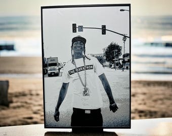 Nipsey Hussle 3D Printed Portrait wearing his Marathon Tshirt