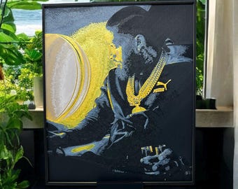 Nipsey Hussle in Plane 3D Printed Portrait