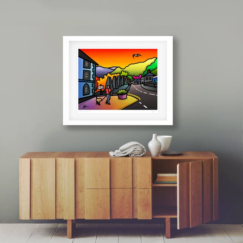 Blaenau Ffestiniog colourful fine art Wales print by Amanda Hone image 3