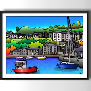 Porthmadog Harbour colourful fine art Wales print by Amanda Hone image 2