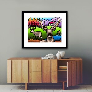 Stag Party colourful fine art Scottish print by Amanda Hone image 3