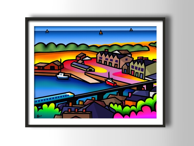 Barmouth Bridge 2 colourful fine art Wales print by Amanda Hone image 2