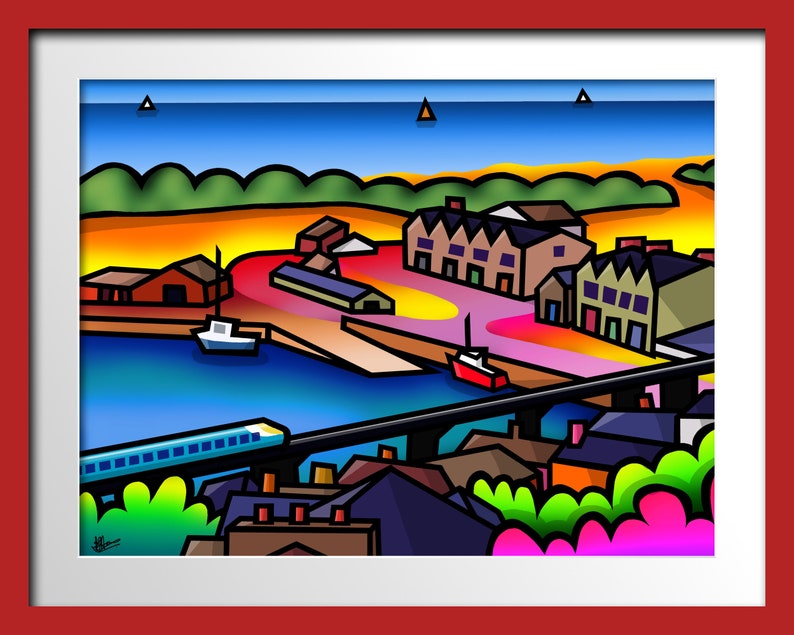 Barmouth Bridge 2 colourful fine art Wales print by Amanda Hone image 4