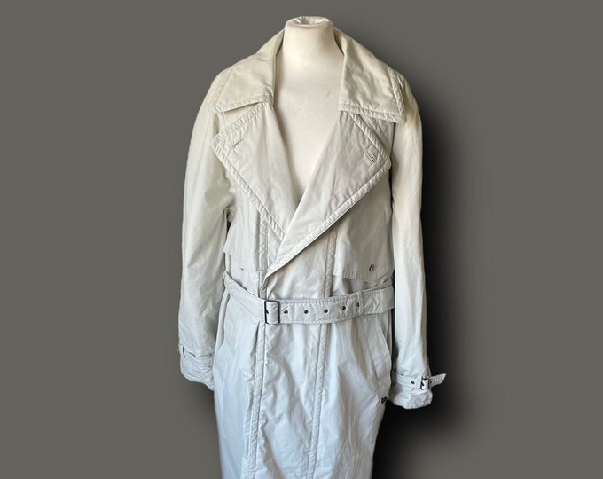 Men's Rikson puffer trench coat, vintage 90s, size L (EU 50), 80% down