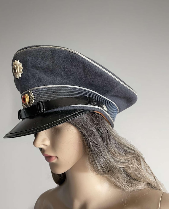 Original West Berlin Police Cap Carl Halfar Size 58 cm Vintage Retro 50s 60s 70s