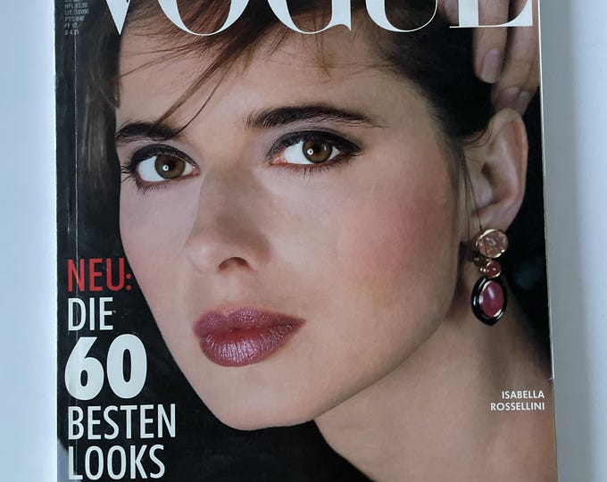 German Vogue Magazine - August 1986 Edition with Isabella Rossellini