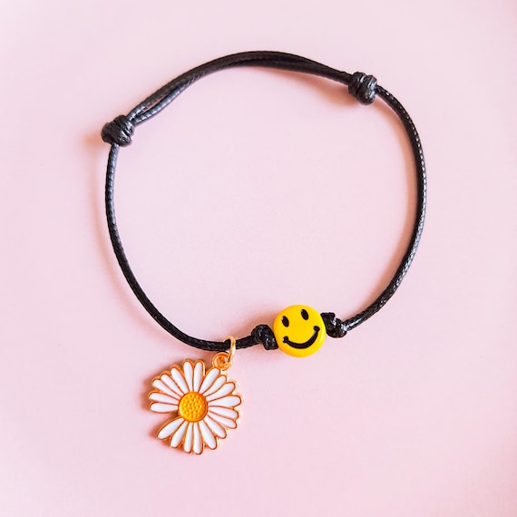[韓国人気ジュエリー] Flutter Daisy Bracelet Korean New Sweet Daisy Flower Bracelet For Women Colorful