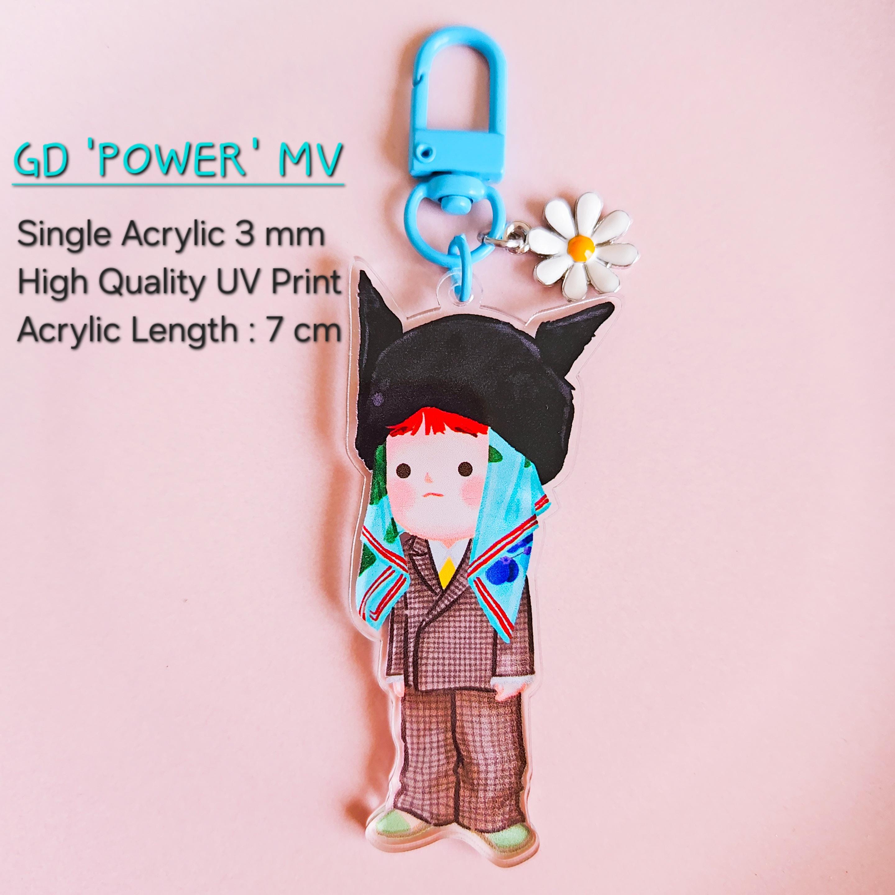 G-dragon Power Acrylic Keychain, G Dragon Chibi Illustration, G