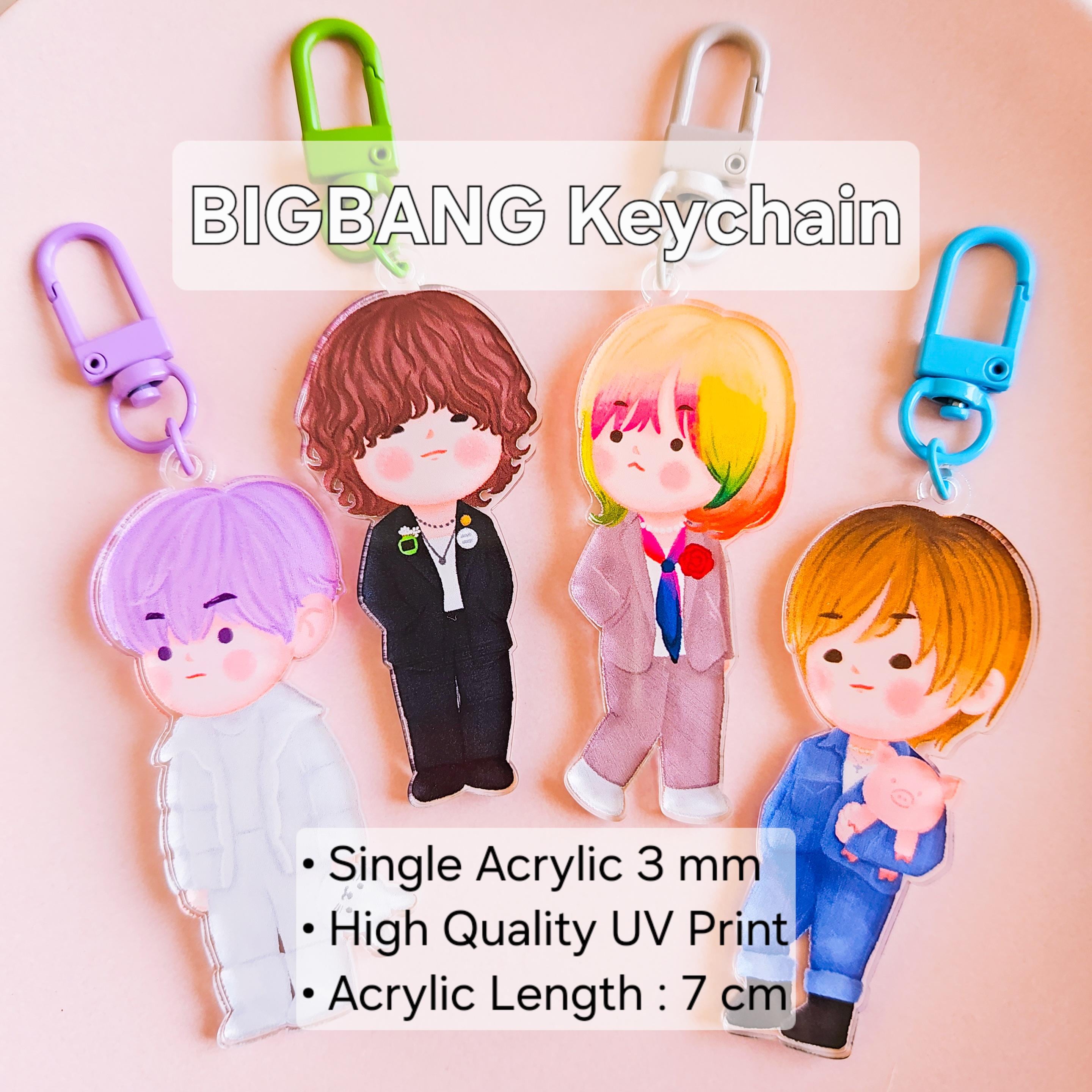 G-DRAGON T.O.P Taeyang Daesung Keychain, K-pop VIP Merchandise, K