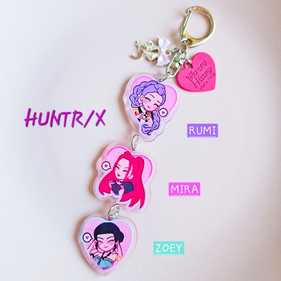 Kpop Demon HUNTR/X Keychain Charm, Kpop Hunters Huntrix