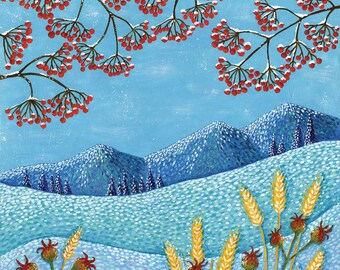 quiet hibernation winter fields - limited edition print