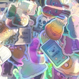 Adventure Time-stickers: set van 56 leuke en levendige stickers voor laptops, notebooks en meer. Stickerpakket geïnspireerd op Cartoon Network