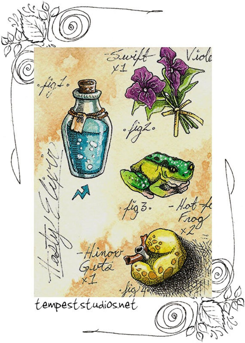 BotW Recipe Original ACEO 2.5 x 3.5 Hasty Elixir Sketch Card | Etsy