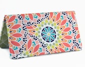 Fabric Checkbook Cover Chequebook Cover Purse Organization in Geofabulous